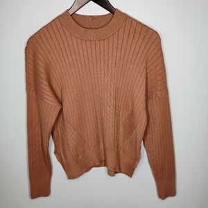 Abercrombie‎ & Fitch Soft A&F Sweater Mauve Pink Womens Small Ribbed High Neck